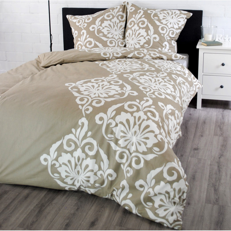 Behr Damask Duvet Cover Set with Pillowcases