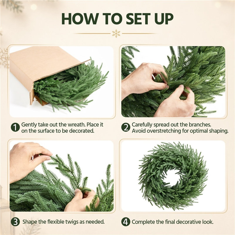 Faux 25.98'' Wreath