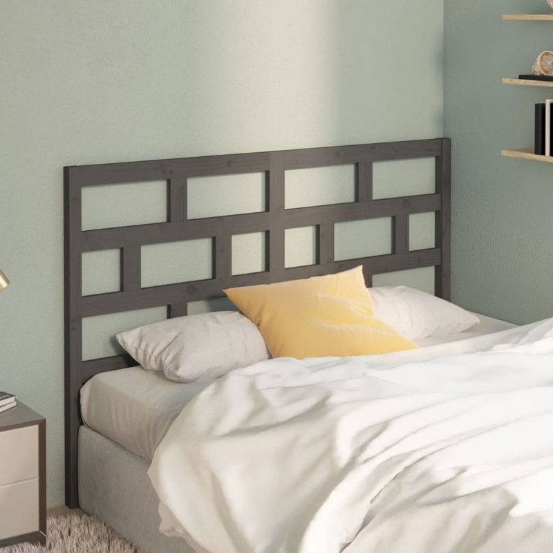 Macintyre Solid Wood Slat Headboard, 126 x 100 cm, Grey