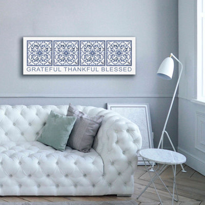 «Grateful, Thankful, Blessed Pattern» par Cindy Jacobs, art mural sur toile