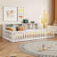Lit simple en bois avec armoires de rangement et ports USB-1639225822