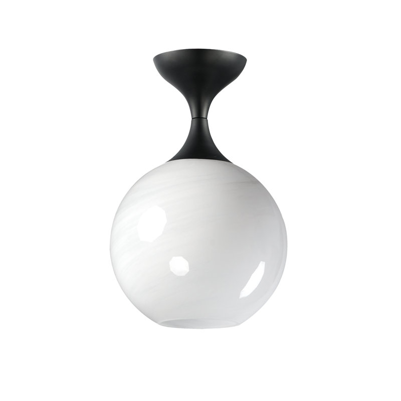 Neve-Semi-Flush Mount, Black