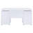 Rochelle White Computer Desk With 2 Drawers, Cabinet, And Adjustable Keyboard Tray For Ergonomic Comfort And Storage-1736574400