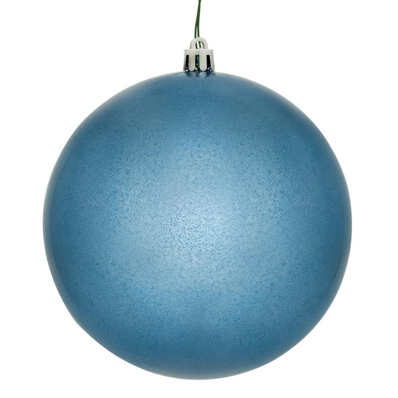 Ornement boule de bonbon denim bleu., H 10 po x l 10 po x P 10 po