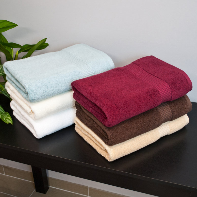 Ensemble de serviettes 100% coton 5 pièces Davidson, Blanc