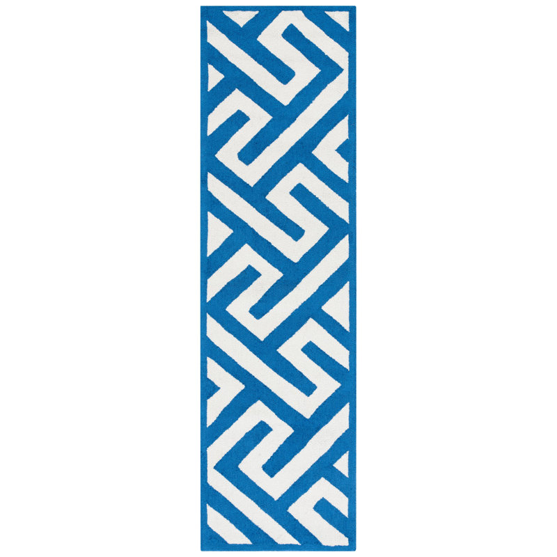 Rawlins Hand Hooked Performance Geometric Rug, Runner 2'3" x 8'