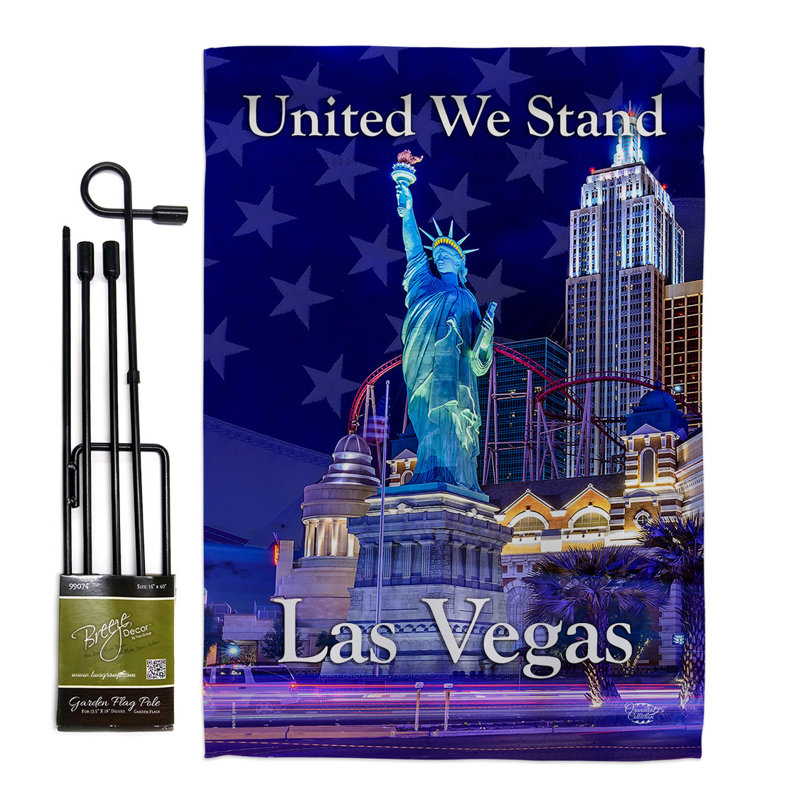 Double Sided 18.5'' H x 13'' W Polyester Flag Set