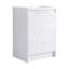 Meuble-lavabo autoportant de 48 po avec lavabo en résine, 2 armoires de rangement, 2 armoires murales, portes et tiroir à fermeture en douceur, contreplaqué (KD-Packing)