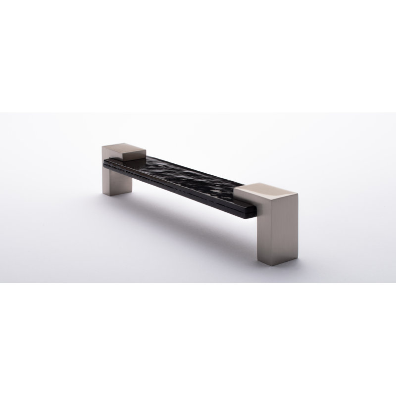 Affinity 5.625" Center to Center Bar Pull, Satin Nickel/Black