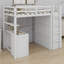 Lit mezzanine tout-en-un avec bureau intégré, tiroirs de rangement et garde-robe