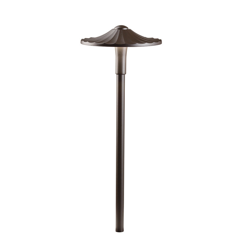 Flare Low Voltage Integrated LED Pathway Light, Textured Architectural Bronze