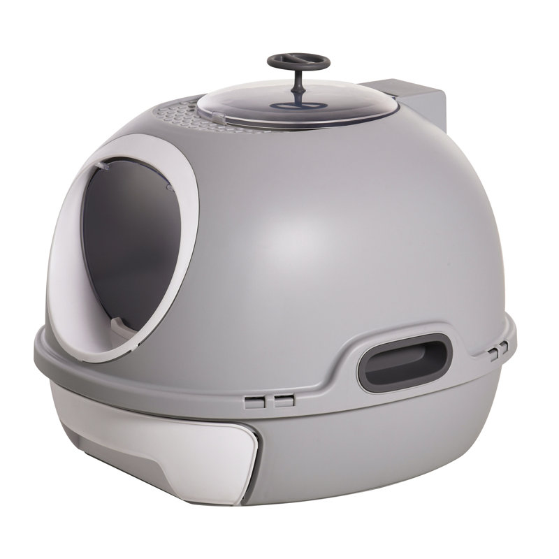 Masboro Plastic Enclosed Litter Box Enclosure with Built-in Scoop