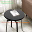 Bord biseauté poli, plateau de table rond en verre trempé, verre noir-100513507