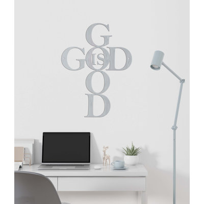 Scripture Walls God is Good Plaque en acier découpée au laser thermolaquée pour la maison et le bureau Décoration murale en métal Plusieurs tailles et couleurs