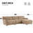 110" Modular Sectional Sofa, L-Shape with Extra-Wide Seat Cushion, USB and Type-C Charger, Petal Armrest Design, High Density Foam, Free Movement Ottoman, Wood Frame, Chenille, 4 Seat-2090938354