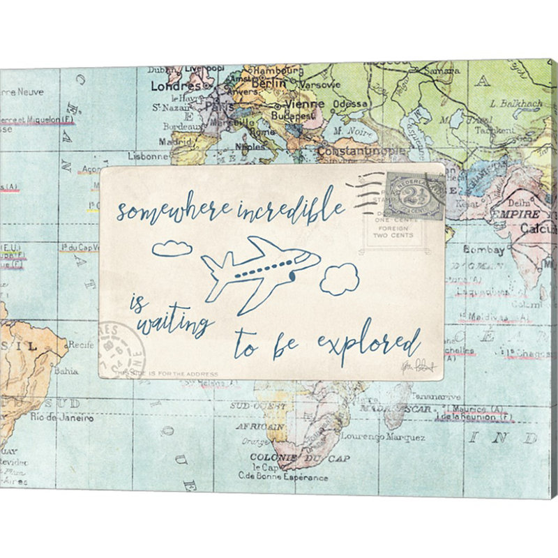 «Travel Posts IV» par Katie pertiet, art mural sur toile