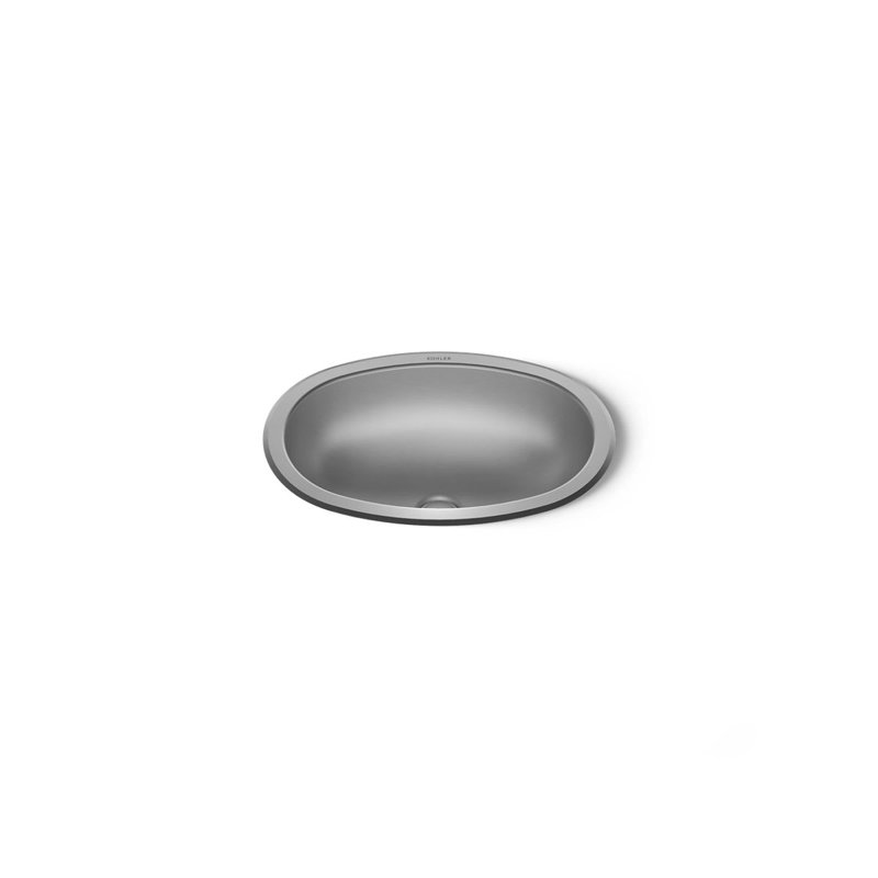 Bolero Metal Oval Dual Mount Bathroom Sink, No
