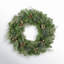 24 Inch Bergen Pine Wreath with Gold Accents and Soft White LED Lights on Auto Timer