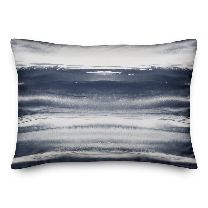 Abstract Outdoor Reversible Throw Pillow, Blue, Abstract 2