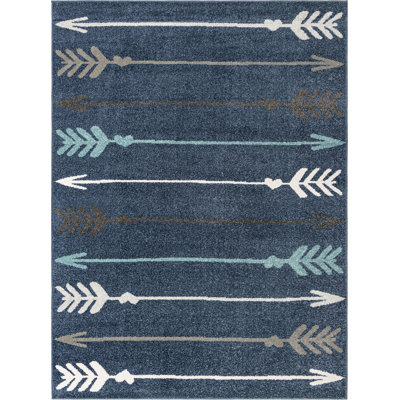 Tapis abstrait bleu nuit