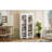 On-Trend Free Standing 5 Tier Bookshelves, Bookcases Set Of 2, Farmhouse Two-Tone Storage Cabinet With Adjustable Shelves, Modern 72"H Kitchen Pantry Cabinet For Living Room, Home Office-31912763