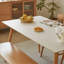 Blanc, table de salle à manger rectangulaire en bois massif et pierre frittée Burlywood-750424554