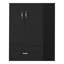 Armoire Tarento, deux tiroirs, finition wengé noir