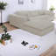 Canapé luxueux nuage, tissu blanc, conception modulaire pour la vie moderne