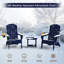 Ensemble de 2 chaises Adirondack pliantes, texture bois, porte-gobelet, PEHD toutes saisons-1928539009