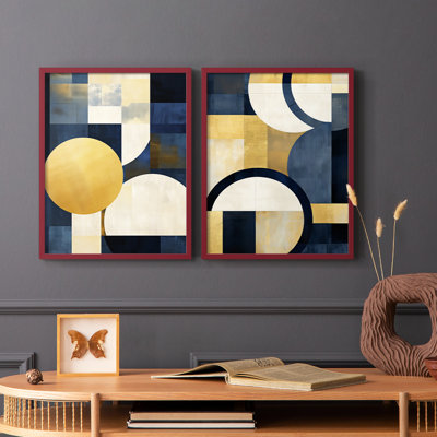 ABSTRACT Series DLX - reproduction encadrée de qualité supérieure - prête à être accrochée - aucun clou requis - aucun clou requis