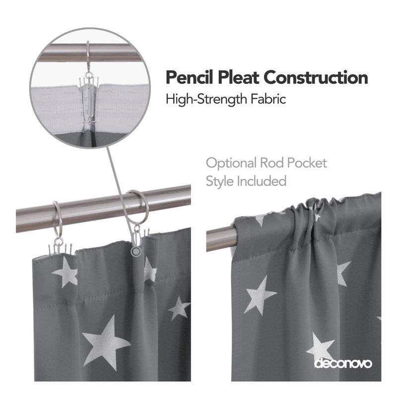 Polyester Blackout Pinch Pleat Curtain Pair