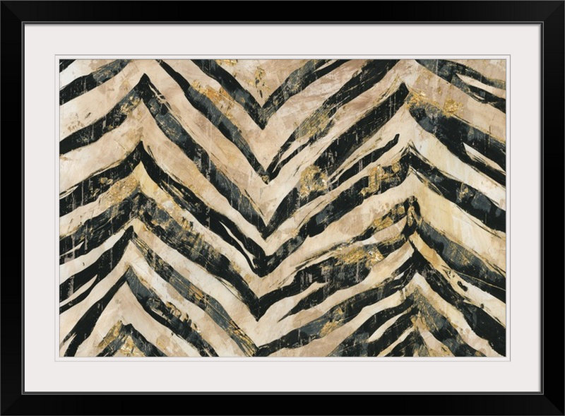 « new ii » par pi galerie,, reproduction d’art Zebra, Cadre noir, H 20 po x l 26 po x P 1 po