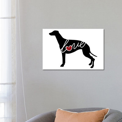 Greyhound 1 Piece Wrapped Canvas Wall Art