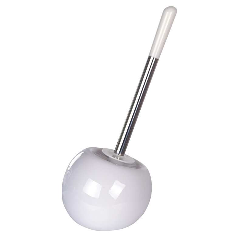Charon Free-Standing Toilet Brush and Holder, White