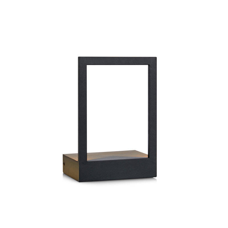 Bakari LED Plug-in Flush Mounted Sconce, Black, 30cm H x 20cm W x 15cm D