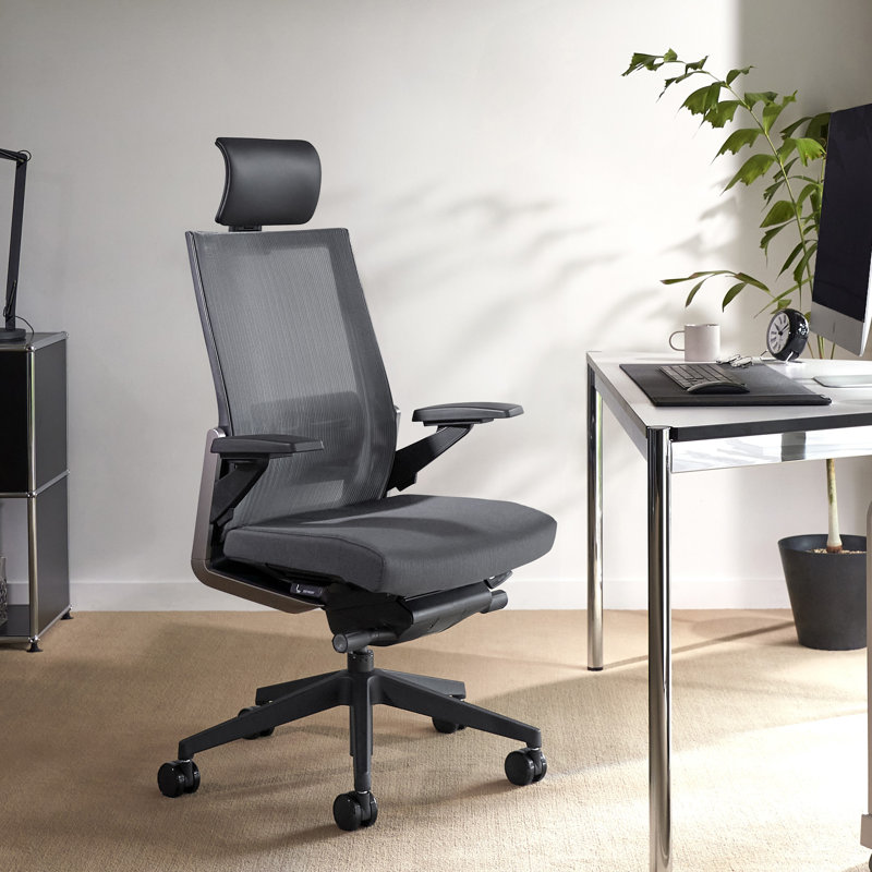 Chaise de bureau ergonomique SIDIZ T80, Noir, Gris foncé