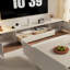 Meuble télé moderne de style crème-2080929549