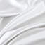Ensemble de draps en satin blanc de luxe pour lit simple (4 pièces) - Infroissable, doux pour la peau et les cheveux, convient aux matelas de 40 cm d'épaisseur, comprend un drap plat et des taies d'oreiller. Dompte les frisottis pour un sommeil réparateur et paisible.