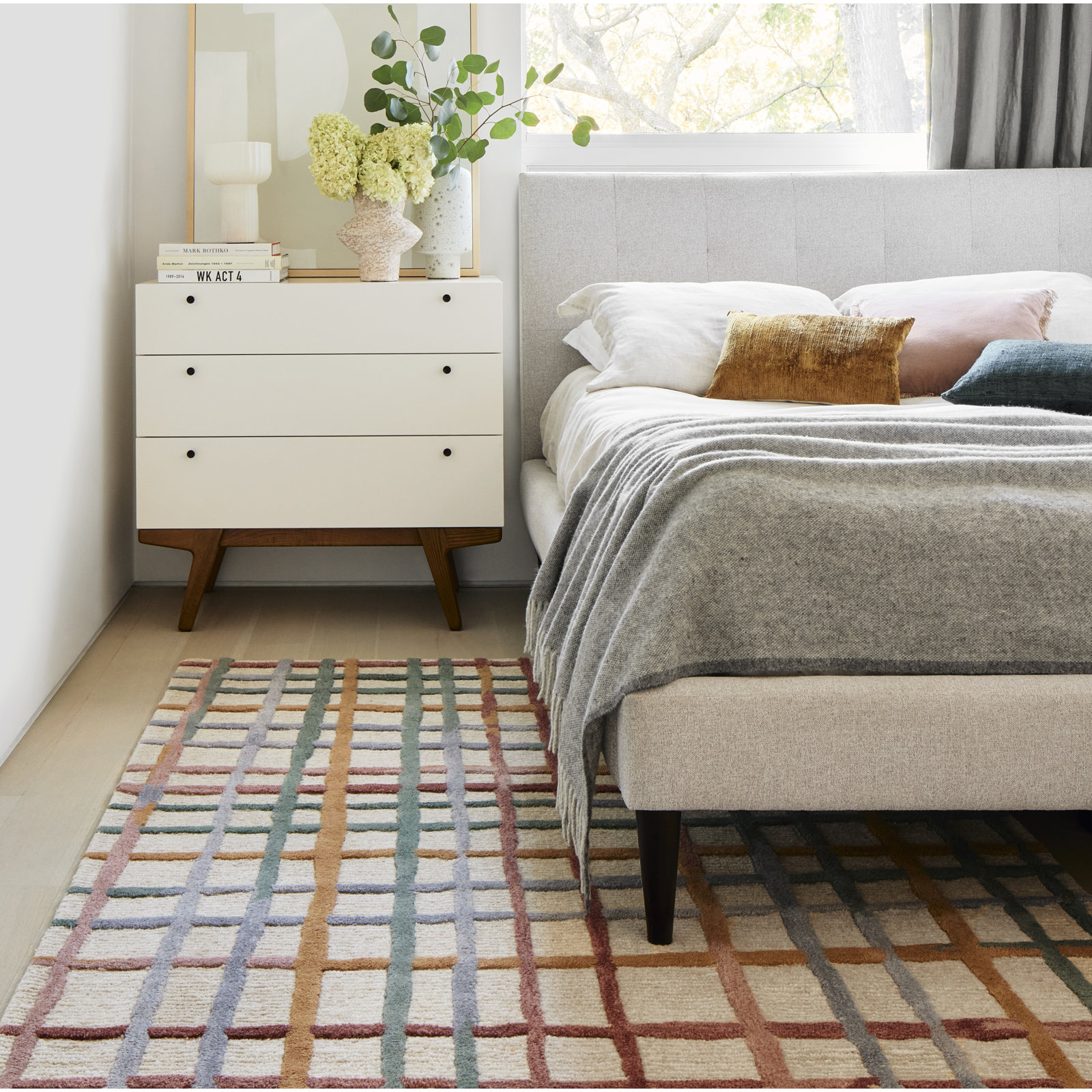 Multi Hand-Tufted Geometric Rug, Rectange 7'6" x 9'6"