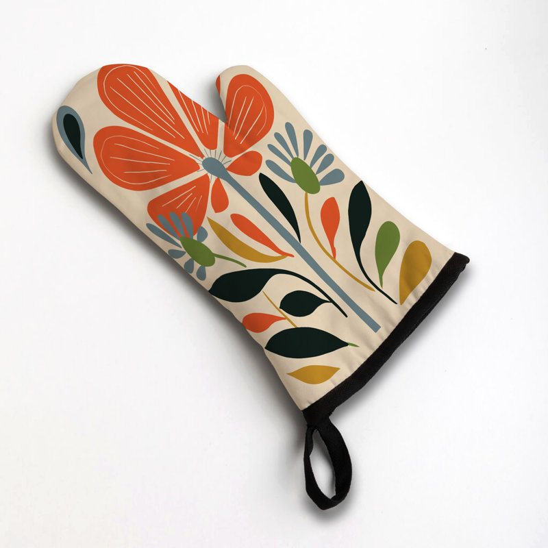Flora Shape Oven Mitt Cotton Twill