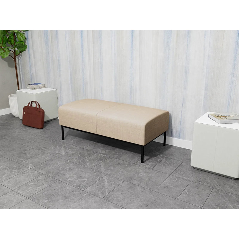 Banc de réception Darsey, Noir, Chambray calcaire