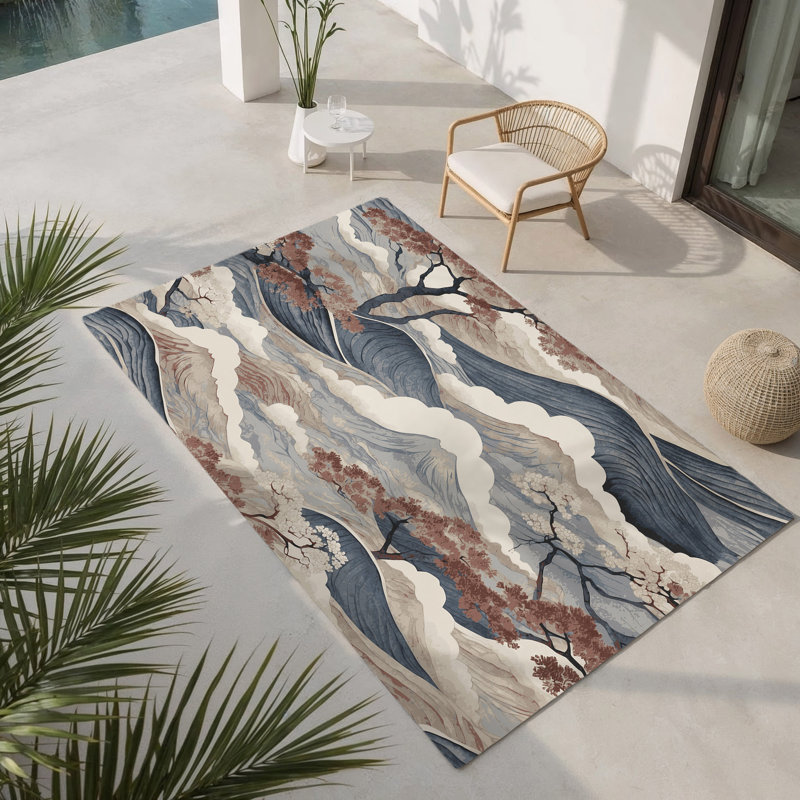 Tapis intérieur et extérieur Moonlit Drift, Rectangle 9 pi x 12 pi