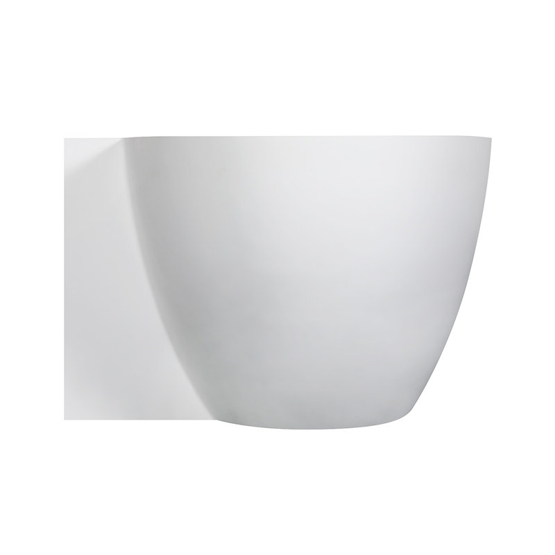 Kingston Brass Arcticstone 71-Inch Solid Surface Oval Double Ended Freestanding Tub with Drain