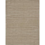 Hand Knotted Striped Area Rug in Taupe/Beige