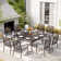 9pcs Large Square Table Outdoor Patio Dining Set With Cushioned Chairs