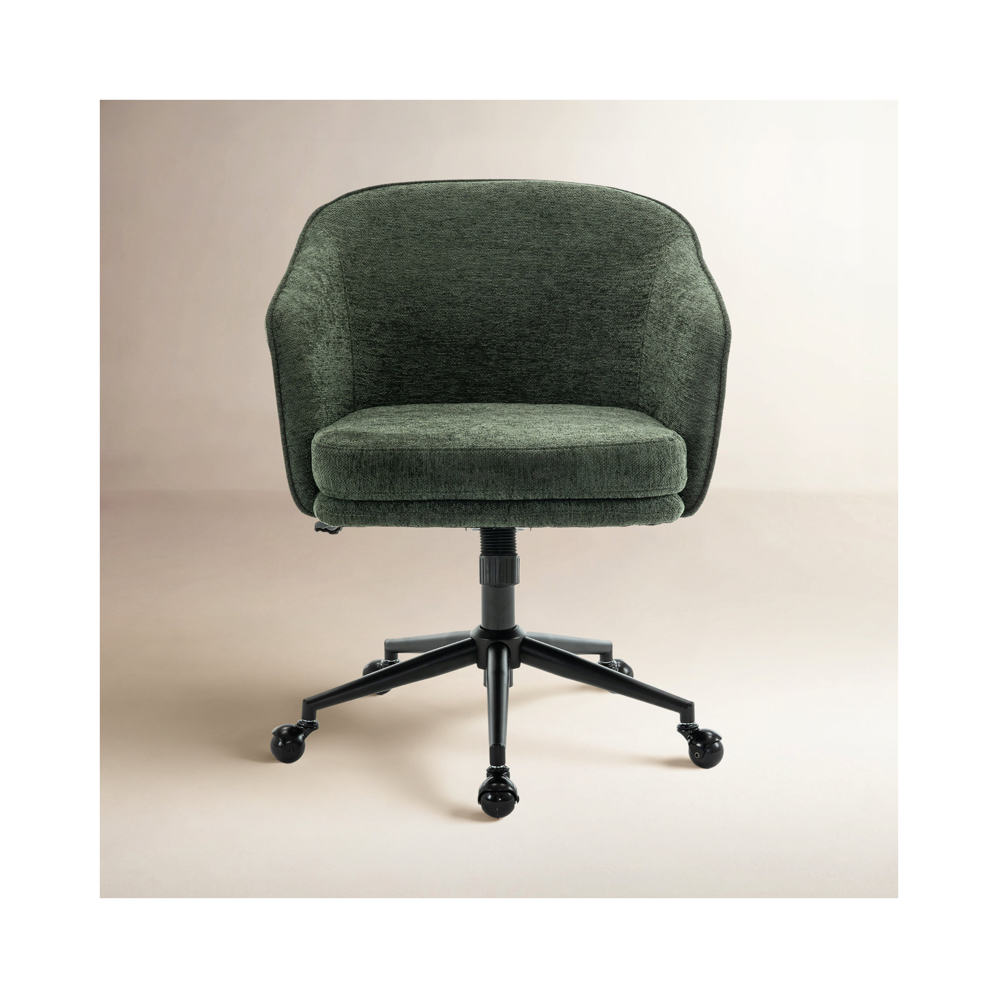 Toscani Swivel Office Chair , Green Chenille