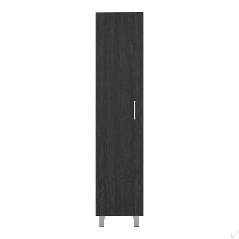 Armoire de rangement avec tablette fixe, Grey
