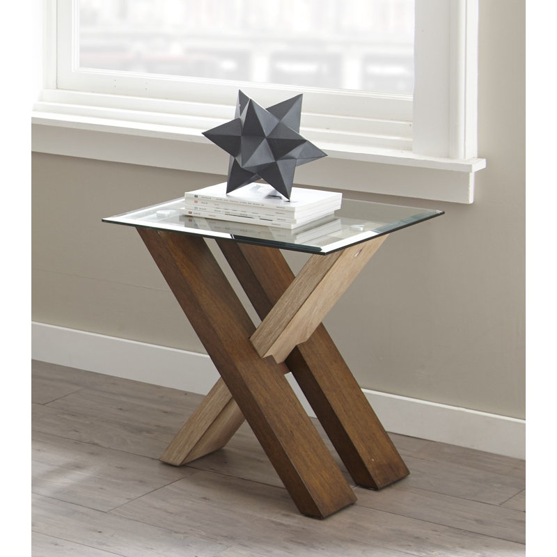 Cotaco Glass Top End Table