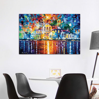 Sleepy Harbor by Leonid Afremov - Wrapped Canvas Painting