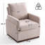 Boucle  Upholstered Accent Chair Wing Back Armchair With Solid Wood Base-922997329